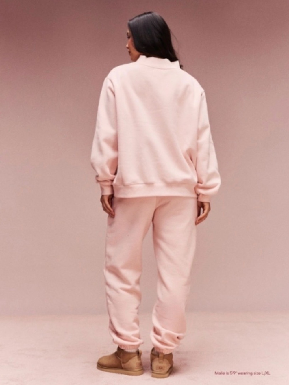 NEW PARKE Pink Fleece Mockneck Sweatshirt - Picture 3 of 9